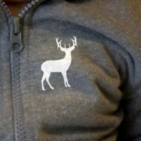 deer logo on toddler hoodie