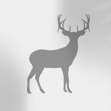 grey deer with antlers