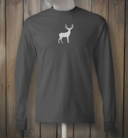 Longsleeve tshirt with white deer design