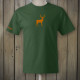 Woodland green t-shirt with orange deer logo