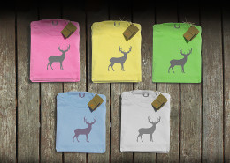 summer colored deer t-shirts on the deck
