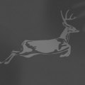 Grey jumpng deer logo