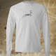 running deer on white long sleeve t-shirt