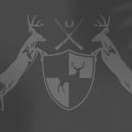Deer coat of arms on grey