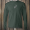 Longsleeve green tshirt with grey deer