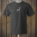 Dark grey t-shirt with grey deer logo