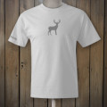 white tsirt with grey der logo