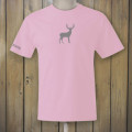 Pink t-shirt with deer logo