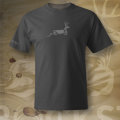 Jumping deer logo close up